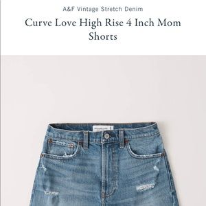 Abercrombie Curve Love High Rise 4” Mom Shorts